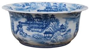 People come to us for our bowls. In Stock Chinese Large Blue And White Blue Willow Porcelain Bowl 16 Diameter Asian Decorative Bowls By William Sung Houzz