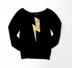 Black And White Lightning Bolt Sweater Sequin Lightning Bolt Sweatshirt Lightning Bolt Patch Etsy Harry Potter Shirts Nerd Shirts Slouchy Sweatshirt