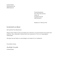 Gründe, die eltern entschuldigen können in deutschland herrscht für kinder schulpflicht. Entschuldigung Fur Die Schule Vorlage Muster Vorlage Ch