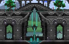 Here is a gif of the base under the statue i already posted, in the middle  of my Fortress (i finaly made the gif work) : r Terraria