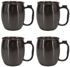 Keep your cocktail cooler for longer. Amazon Com 20 Oz Stainless Steel Moscow Mule Mug Set Of 4 Gunmetal Kitchen Dining