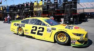 Logano's 2018 ford fusion, #22, was parked in front of the south portico. Joey Logano Ready To Defend Championship Mrn