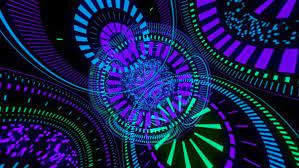 Dihalaman ini anda akan melihat wallpaper 3d gyroscope yang apik! Hud Techno Circles Tunnel Vj Loops Techno Electronic Music Purple Wallpaper