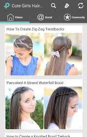 Here is one of a few hairstyles that we filmed awhile ago, but have not yet posted here. Cute Girls Hairstyles For Android Apk Download