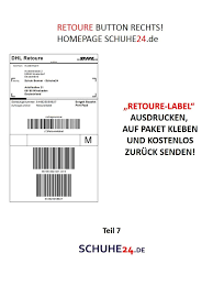 Dhl retouren label via dhl geschäftskundenportal. Retoure Leicht Gemacht Kostenloser Ruckversand Uber Dhl Bilder Beschreibung Beachten Teil 7 Schuhe24 De New Neu Nouveau Ausdrucken Einkaufen Werbung