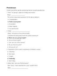 10 soal pilihan ganda bahasa inggris untuk smp kelas 7 part ii beserta jawaban salah satu cara. Soal Intention X