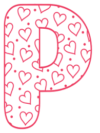 Valentine Stencils Printable Love Font With Hearts In 2020 Large Letter Stencils Letter Stencils Valentines Letter