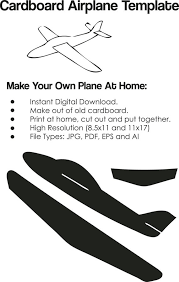 Find over 30 of the best free cutout images. Cardboard Airplane Template Airplane Cutout On Paper Etsy