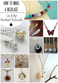 All informations about jewelry pendants, jewelry beads, jewelry making supplies; How To Make A Necklace 20 Diy Pendant Tutorials You Can Do Craft Paper Scissors