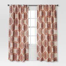 Our selection of drapes includes a variety of sizes and curtains and drapes in every color and style. Threshold Twill Woven Medallion Curtain Panel Red Vip Outlet
