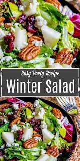 Winter Salad This Simple Winter Salad Recipe Is Full Of Winter Fruits And Nuts Like Pears Vegetarian Salad Recipes Salad Recipes For Dinner Salad Side Dishes