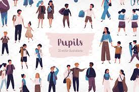 Crowd Of Pupils And Students People Png Vector Illustration People Illustration