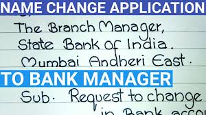 Name Change Application For Bank How To Write Name Change Application To Bank Manager In English Youtube