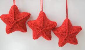 Terra & sky women's plus size knit pants (regular and petite lengths) average rating: Knit Christmas Stars Set Of 3 Stars Home Decor Christmas Etsy