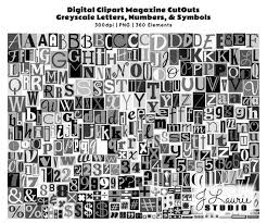 Black And White Magazine Aesthetic Digital Magazine Cutout Alphabet Ransom Note Etsy In 2020 Digital Clip Art Set Greyscale Clip Art