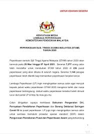 Dato' haji pkharuddin bin haji ghazali, pengarah lembaga peperiksaan malaysia bagi membincangkan topik isu pendidikan menjelang spm 2020. Lembaga Peperiksaan Rasmi On Twitter Makluman Kenyataan Media Peperiksaan Sijil Tinggi Agama Malaysia Stam Tahun 2020