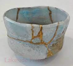 Wood Fired Kintsugi Tea Bowl Kintsugi Art Kintsugi Broken Pottery