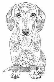 Mandala chien, pour les petits. Dachshund Coloriage Mandala Animaux Chien Coloriage Coloriage Animaux