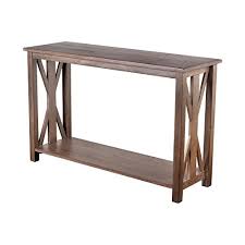 Some people actually prefer the look of the rounded edges… take your pick! Sofa Table Solid Wood Rustic Farmhouse Style Console Table East End Collection Weathered Gray Living Room Furniture Buy Online In Bahamas At Bahamas Desertcart Com Productid 29498971