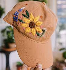 Digital Download Mire Made Embroidery Pattern Make Your Own Embroidered Hat Sunflower 1 Sewing Embroidery Designs Hat Embroidery Embroidery Patterns Vintage