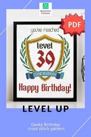 A shipwrecked crew of fearless explorers is hopelessly stranded in an abandoned siberian outpost. Level Up Happy Birthday Cross Stitch Pattern Diy Cross Etsy Geeky Cross Stitch Patterns Cross Stitch Projects Ideas Cross Stitch Patterns