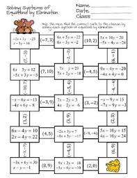 Found worksheet you are looking for? Solving Systems Of Equations By Elimination Maze By Ayers Math Flairs