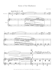 Fucik Entry Of The Gladiators Sheet Music For Trombone 8notes Com