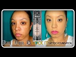 Bounce a damp makeup sponge over skin for a more natural finish. Burnt Busted And Bruised Kat Von D Lock It Foundation Youtube