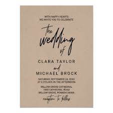 Whimsical Calligraphy Kraft The Wedding Of Invitation Zazzle Com Elegant Invitations Beach Wedding Invitations Wedding Invitations