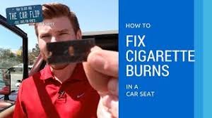 How to fix hole in car seat. How To Fix Cigarette Burns In A Car Seat Youtube