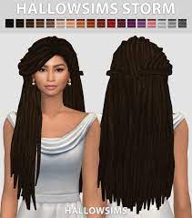 Sims 4 Cc 39 S The Best Hallowsims Storm Cheveux Sims Idees Cheveux Longs Idees De Coiffures