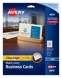 Regularly updated content and features. Avery Clean Edge Printable Business Cards Matte Ivory 200 Cards 8876 Avery Com
