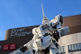 Famous japanese animation character of robot, gundam, was first broadcasted in 1979. Unicorn Gundam Statue In Odaiba Odaiba Tokyo Japan Travel