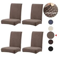 Collection by stephanie eubanks walley. Buy Oufeng Dining Chair Covers Stretch Chair Covers Dining Room Dining Chair Slipcovers Removable Washable Parson Chair Covers Slipcovers Dining Chair Protector Covers Set Of 4 Mocha Online In Guatemala B0841nycg2