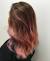 Rose Gold Pastel Pink Ombre Hair
