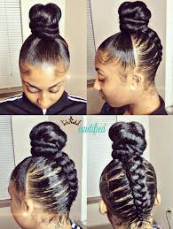 Creative Braided Bun Via Ezbeautified Black Hair Information Natural Hair Styles Hair Thick Hair Styles
