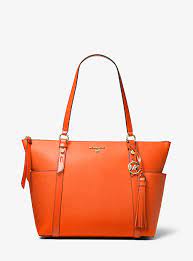 Coach cambridge zip top tote. Sullivan Large Saffiano Leather Top Zip Tote Bag Michael Kors