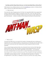 Con bryan cranston, anthony mackie, stephen root, marque richardson, melissa leo. Ant Man And The Wasp Movie Review Is It The Paul Rudd Show All The W