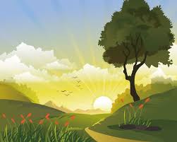 Pemandangan merupakan salah satu anugerah yang diberikan oleh allah swt kepada alam kita. Plant Grass Sky Summer Background Nature Vector Spring Landscape Nature Backgrounds