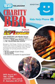 In fact, the drivers themselves don't even own the numbers on their cars, nor do the racing teams. Kids Help Phone Charity Bbq With Nascar S Kendra Adams On August 18 2017 Se Telecom