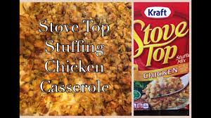Stove Top Stuffing Chicken Bake Casserole Kraft Campbell S Soup Recipe The Green Notebook Youtube