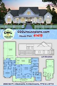 All house plans on houseplans.com are designed to conform to the building codes from when and where the original house was designed. Farmhouse Style House Plan 41419 With 4 Bed 4 Bath 3 Car Garage Farmhouse Style House Plans Farmhouse Style House Farmhouse Plans