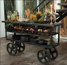 Kitchen Trolley Cart Metal Top Rustic Kitchen Island Vintage Industrial Kitchen Industrial Decor Kitchen