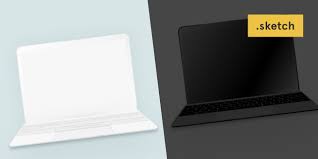 The New Macbook Minimalist Vector Mockup Macbook Vector New Macbook Macbook Mockup