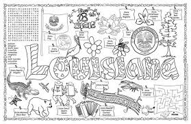 Gallopade International Louisiana History Coloring Pages State Symbols