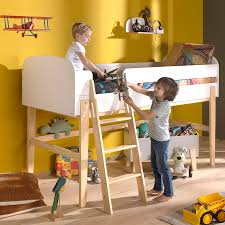 Lit mezzanine avec escalier en pin massif des landes, disponible en 25 finitions. Lit Superpose Une Place Lit Chambre Enfant Lit 1 Place