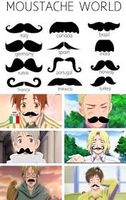 Mustaches Hetalia Style The Tables Have Turned They Put Canada Mustache On America Hetalia Funny Hetalia Nerd Culture