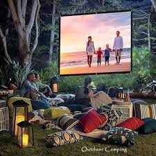 Portable Outdoor Movie Projector Screen 150 In 2021 Outdoor Projector Outdoor Movie Screen Outdoor Movie Projector Screen