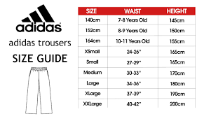 Adidas Clothing Size Chart Uk
