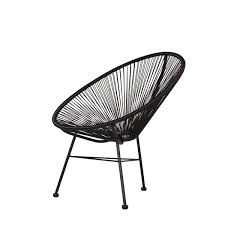 Acapulco Lounge Chair In Black Indoor Outdoor Use Lounge Chair Outdoor Outdoor Dining Chairs Outdoor Chairs
